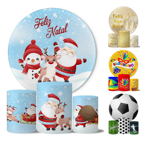 Painel Temático Feliz Natal 6 Veste Fácil C/ Elástico