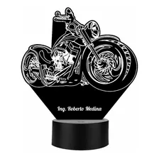 Lámpara Motocicleta Harley Led 3d Personalizada Art13215