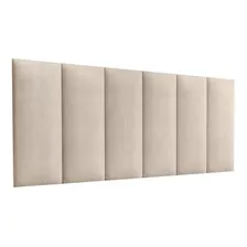 Cabeceira Para Cama Casal Box 1,60 Estofada Painel Quarto Cor Areia Julia