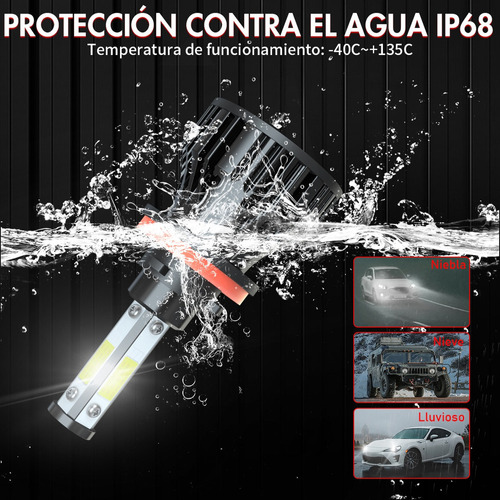 H11 Led Faro Kit Luces Bajas Super Brillante 6000k Blanco Foto 4