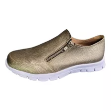 Zapatillas Pancha Mujer Cuero Vacuno Urbanas Ultra Livianas 