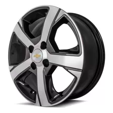 Rodas Chevrolet Prisma Onix Ltz Aro 14 (jogo) + Bicos Cor Grafite Com Diamantado