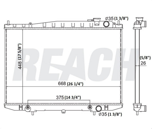 Radiador Agua Para Nissan Xterra 2000 2.4l L4 3.3l V6 At Foto 5