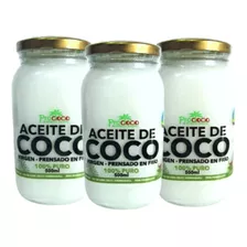 Aceite De Coco 3uds De 500ml