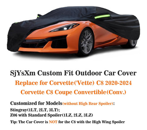 Cubierta Para Auto Sjysxm Compatible Con Chevrolet Corvette Foto 2