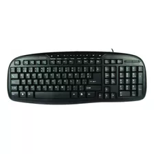 Teclado Easy Line Multimedia Core Usb Membrana Pc-993384 Color Del Teclado Negro Idioma Español Latinoamérica