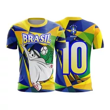 Kit 4 Camisetas Brasil Copa Do Mundo Hexa Varios Modelos