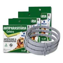 3 Coleiras Antiparasitários Dugs World