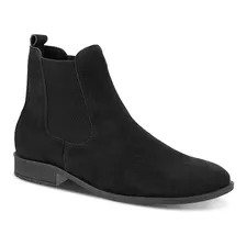 Bota Masculina Couro Botina Chelsea Slim Lançamento Escrete