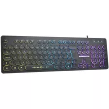 Teclado Computador Usb Gamer Pc Rgb Com Atalhos Confortável