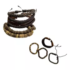 Pulseiras Masculinas Combo C/ 4 Pulseiras Varias Cores + Emb