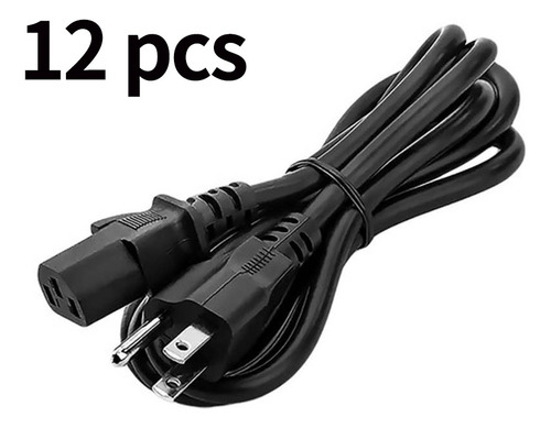 Lote De 12 Mayoreo Cable Poder Corriente Monitor Computadora