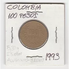 Moneda Colombia 100 Pesos 1993 F/vf