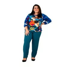 Kit 2 Calça Feminina Gorgurão Tamanho Plus Size 40 Ao 60