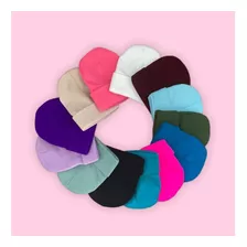 Gorros De Lana Beanie Con Doblez- Variedad Colores