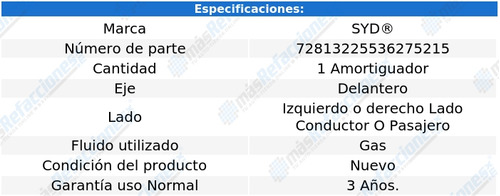 1 Amortiguador Gas Del Izq/der Saturn Outlook 07 Al 10 Syd Foto 2