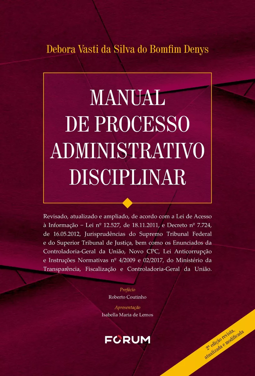 Livro Manual De Processo Administrativo Disciplinar