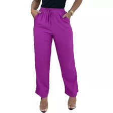 Calça Feminina De Liso Viscose Soltinha Confortavel 