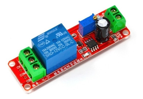 Modulo Relevador 12v Con Temporizador De Retraso Ne555 Timer