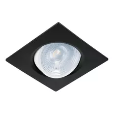 Cerradura Luminario Empotrable Cuadrado Led Volteck 46948 Color Negro