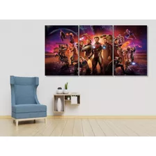 Conjunto 3 Quadros Decorativos Casa Sala Os Vingadores Herói