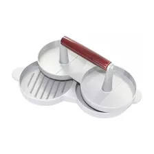 Molde Para Hamburguesas Doble 12 Cm Aluminio Antiadherente