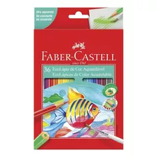 Lápis De Cor 36 Cores Aquarela Aquarelável Faber Castell