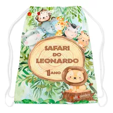 20 Lembrancinhas Mochilinhas Personalizadas Safari Baby