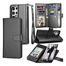 Tekcoo Wallet Case Para Galaxy S22 Ultra, Luxury Pu Leather 