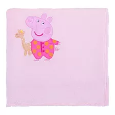 Cobertor Manta Infantil Soft Bordada Microfibra Peppa Pig 