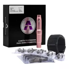 Kit Tattoo Pen Adapt Com Fonte Relógio Preto Aston Tutuagem