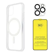 Funda Magnética Para iPhone + Templado 9d + Protector Cámara