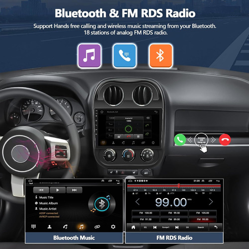 Radio Estreo Android 11 Para Automvil Para Jeep Compass Pa Foto 5