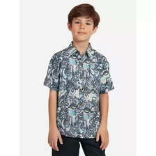 Camisa Abstract Art Shirt Niño Multicolor Maui And Sons