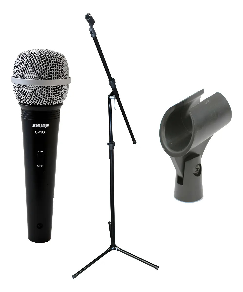 Combo Microfono Profesional Shure Soporte + Cable +pipeta Li