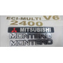 Emblema Eci-multi V6 3000 Laterales Mitsubish Montero Dorado Mitsubishi MONTERO SPO XLS 4X2