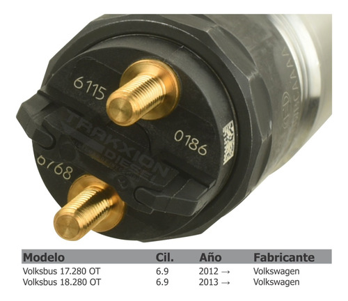 Inyector Diesel 0445120186, Bosch Para Man Truck, Volkswagen Foto 7