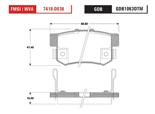 Jgo Balatas Tras Honda Civic 2008 1.8 Cermica Trw Foto 2