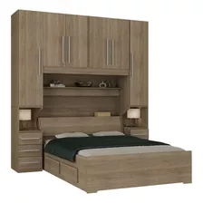 Dormitório Queen Size Sem Cama 1220s Castanho