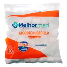 Algodão Bolinha Hidrófilo Melhormed 100% Algodão 100g