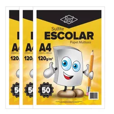 Kit 3 Pacotes De Sulfite 40 A4 C/50 Folhas Cd 120gr 