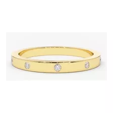 Anel De Ouro 18k Diamantes /anel De Compromisso Aliança
