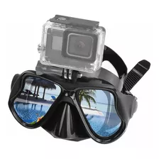 Careta Buceo Gafas Natación Soporte Cámara Go Pro + Estuche