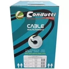 Cabo De Rede Cftv Pt Cat 5e Homologado Cx300 Mts Condutti 