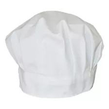 Gorro De Chef O Cocina Tipo Champiñon Blanco Negro 26cm