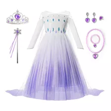 Vestido De Fiesta O Cumpleaños, Diseño Elsa De Frozen 2