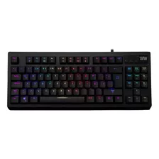 Teclado Gamer Vsg Quasar Rgb Qwerty Outemu Brown Español Latinoamérica Color Negro Con Luz Rgb