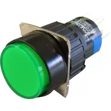 Botão Pulsador Iluminado P16-ir2-g2 Verde - 2rev Metaltex