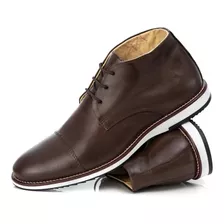 Sapato Bota Cano Baixo Oxford Casual Masculino Couro