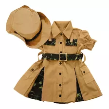 Fantasia Safari Vestido Camuflado Infantil